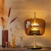 Hnědá skleněná stolní LED lampa J-line Gally -fv-interier-25