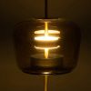 Hnědá skleněná stolní LED lampa J-line Gally -fv-interier-25