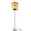 Hnědá skleněná stojací LED lampa J-line Gally 168 cm