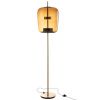 Hnědá skleněná stojací LED lampa J-line Gally 168 cm
