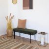 Tmavě zelená bouclé lavice Swipper 100 cm -fv-interier-25