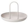 Šedý kovový servírovací tác Singles 20 cm