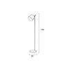 Černá stojací lampa ZUIVER BUCKLE 150 cm