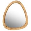 Ratanové závěsné zrcadlo J-line Urobi 54 x 46,5 cm