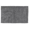 Tmavě šedá bavlněná koupelnová předložka Tiles 50 x 80 cm