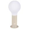 Světle šedá nabíjecí stolní LED lampa Fermob Aplo 26,5 cm
