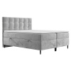 Světle šedá čalouněná postel URBANEO 200 x 200 cm, boxspring