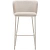 Béžová čalouněná barová židle Kave Home Ciselia 75 cm II.