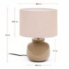 Zelená keramická stolní lampa Kave Home Tay