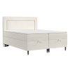 Bílá čalouněná postel NEA 200 x 200 cm, boxspring