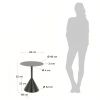 Černý kovový odkládací stolek Kave Home Yinan 48 cm