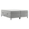 Světle šedá čalouněná postel boxspring ARAYA 160 x 200 cm