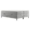 Světle šedá čalouněná postel boxspring ARAYA 180 x 200 cm