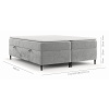 Šedá čalouněná postel boxspring ARAYA 140 x 200 cm
