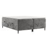 Šedá čalouněná postel boxspring ARAYA 180 x 200 cm