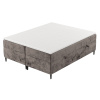 Hnědá čalouněná postel boxspring ARAYA 160 x 200 cm