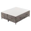 Hnědá čalouněná postel boxspring ARAYA 180 x 200 cm