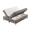 Hnědá čalouněná postel boxspring ARAYA 180 x 200 cm