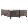 Hnědá čalouněná postel boxspring ARAYA 180 x 200 cm