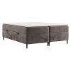 Hnědá čalouněná postel boxspring ARAYA 200 x 200 cm