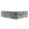 Šedá čalouněná postel boxspring FREJA 140 x 200 cm