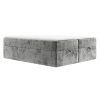 Šedá čalouněná postel boxspring FREJA 160 x 200 cm