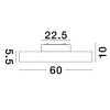 Černé kovové stropní LED světlo Nova Luce Perfect 60 cm