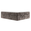 Hnědá čalouněná postel boxspring FREJA 200 x 200 cm