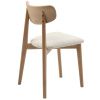 Bílá bouclé jídelní židle Unique Furniture Elim