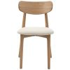 Bílá bouclé jídelní židle Unique Furniture Elim