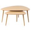 Set dvou dubových konferenčních stolků Unique Furniture Adda 70 x 100/52,5 x 70 cm