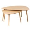 Set dvou dubových konferenčních stolků Unique Furniture Adda 70 x 100/52,5 x 70 cm