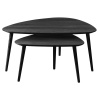 Set dvou černých dubových konferenčních stolků Unique Furniture Adda 70 x 100/52,5 x 70 cm