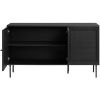 Černá komoda Unique Furniture Pensacola 140 x 40 cm