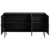 Černá komoda Unique Furniture Pensacola 140 x 40 cm