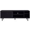 Černý kovový TV stolek Unique Furniture Veep 160 x 45 cm