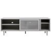 Šedý kovový TV stolek Unique Furniture Veep 160 x 45 cm