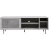Šedý kovový TV stolek Unique Furniture Veep 160 x 45 cm