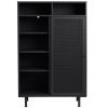 Černá kovová komoda Unique Furniture Veep 90 x 40 cm