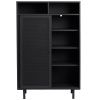 Černá kovová komoda Unique Furniture Veep 90 x 40 cm