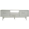 Šedý lakovaný TV stolek Unique Furniture Palma 140 x 45 cm