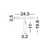 Černé kovové LED světlo do magnetické lišty Nova Luce Lod 24,5 cm