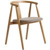 Dubová jídelní židle Unique Furniture Relate s hnědým sedákem
