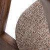 Tmavá dubová jídelní židle Unique Furniture Relate s hnědým sedákem  -fv-interier-25