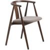 Tmavá dubová jídelní židle Unique Furniture Relate s hnědým sedákem