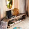 Hnědý dřevěný TV stolek Elora 200 x 30 cm -fv-interier-25