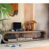 Hnědý dřevěný TV stolek Elora 200 x 30 cm -fv-interier-25