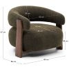 Zelené ořechové křeslo Kave Home Granite