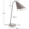 Šedá kovová stolní lampa Kave Home Tipir