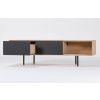 Černý dubový TV stolek Fina 160 x 45 cm -fv-interier-25